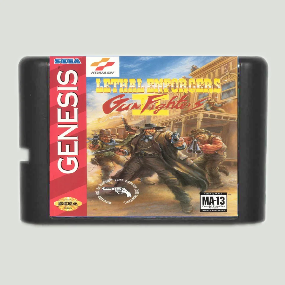 Смертельное органов пистолет бойцов II 16 бит SEGA MD карточная игра для Sega игры Mega Drive