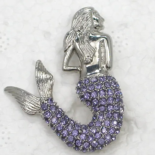 

Mermaid Brooch Rhinestone Pin brooches Pendant C824 Q