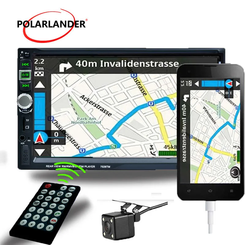 Автомагнитола с 7 дюймовым экраном MirrorLink MP5 плеер Bluetooth 2 Din сенсорный экран USB