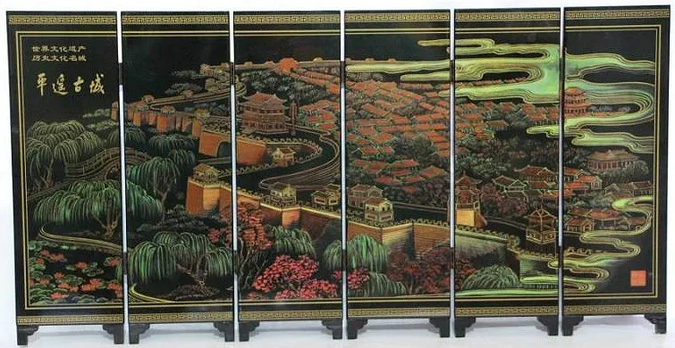 Лаковое ремесло маленький экран изысканные китайские характеристики древнего