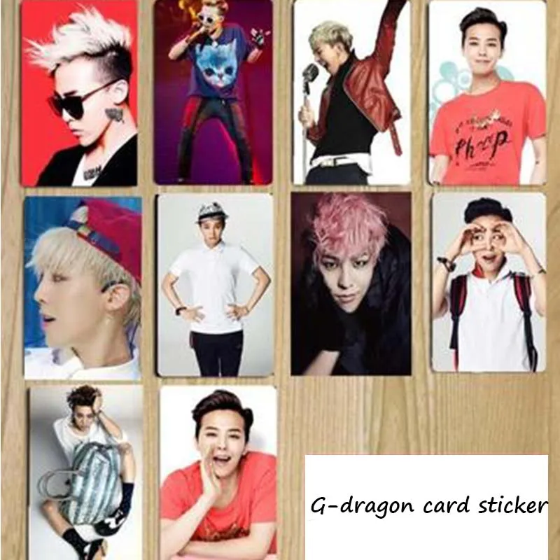 Oppa G-Dragon Park Chanyeol LU HAN Fine Photo Crystal Bus Stickers new 2018 New Card 10 Pieces | Украшения и аксессуары