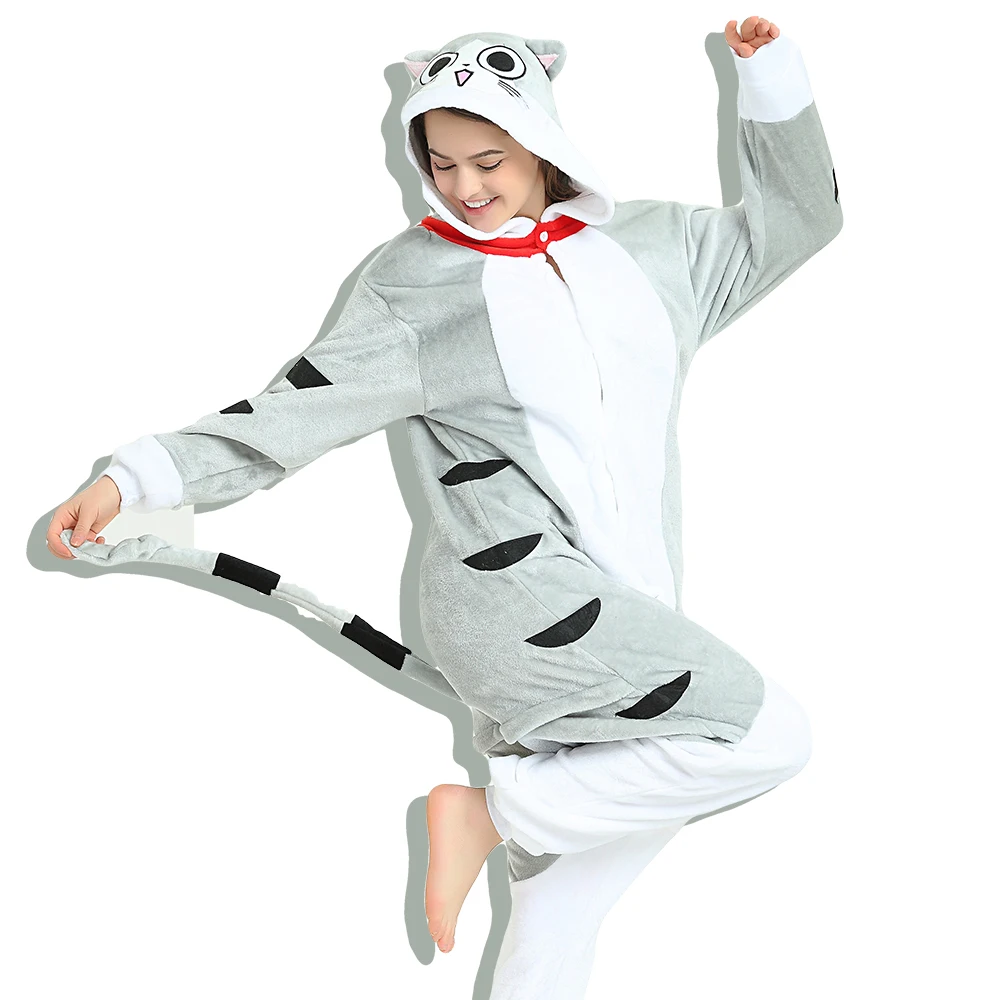 Косплэй Аниме животных Чи Sweet Home Сыр Cat Onesie взрослых Хэллоуин cotumes для Для женщин