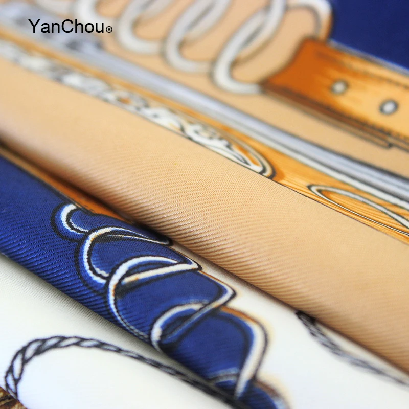 2019 квадратных шелковый шейный шарф роскошные печати шейные платки для женский