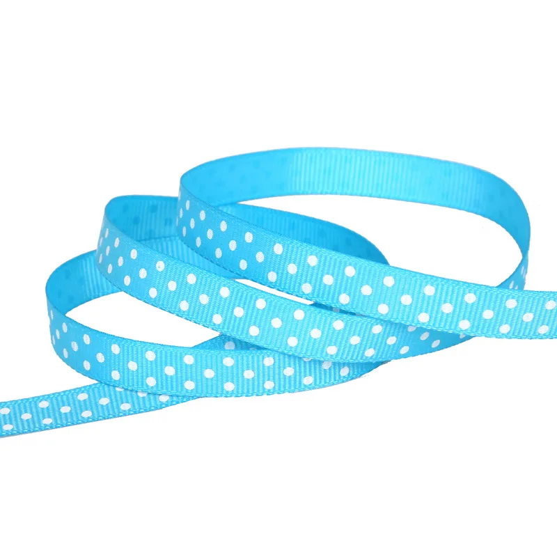 5y 3/8 &quot10 мм точечная печатная Grosgrain лента для одежды Швейные аксессуары головной