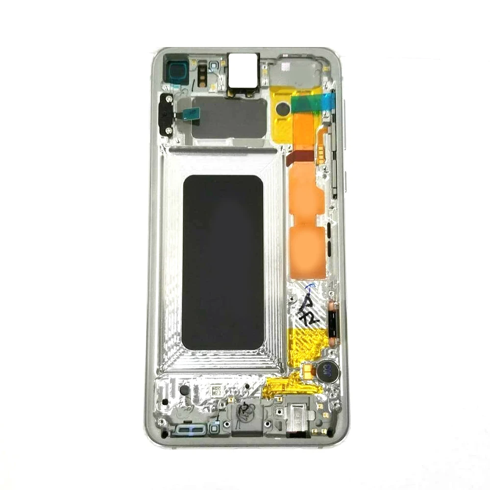 Оригинальный AMOLED ЖК дисплей для SAMSUNG Galaxy S10 сенсорный экран дигитайзер с рамкой