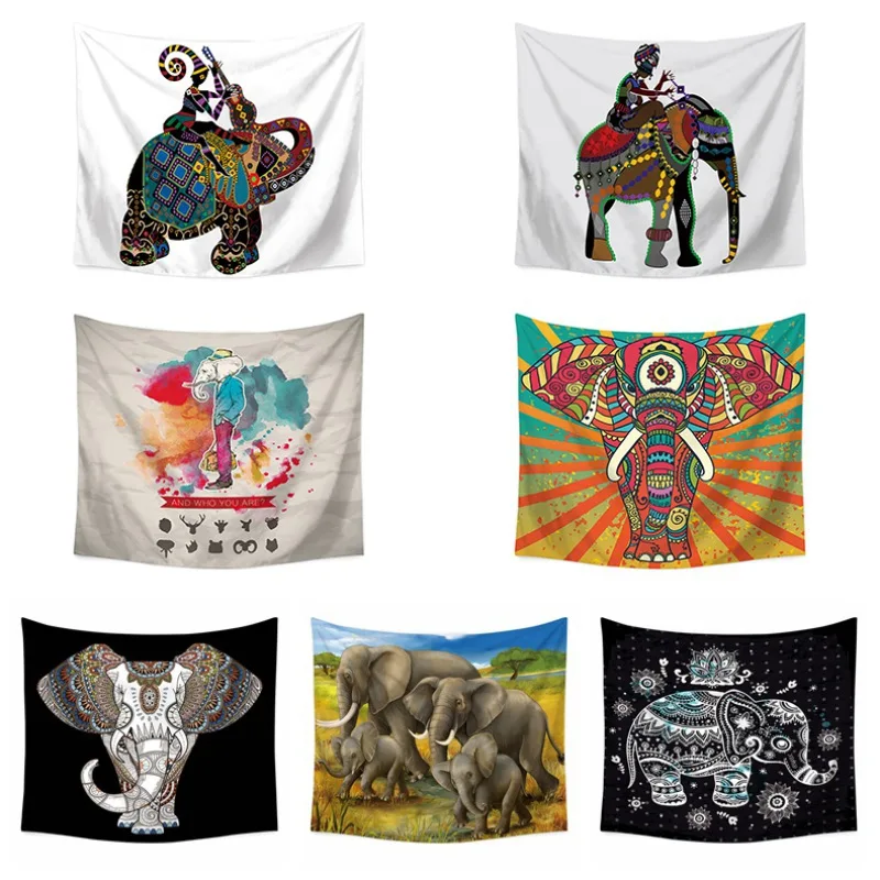 Индийский стиль коврик для йоги рисунок слона настенный гобелен богемный принт