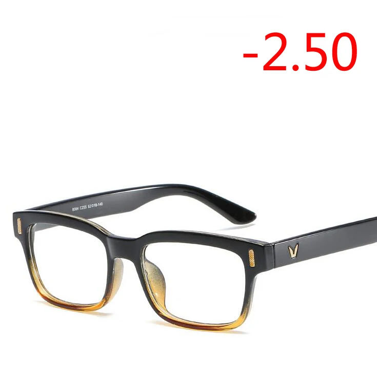 Myopia 250 0,5-0,75-1,0 до-6,0 очки по рецепту 1,56 асферические линзы близорукость очки для унисекс литературных студентов диоптрий очки - Цвет оправы: Myopia 250