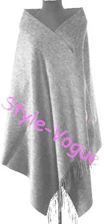 New Arrival Beige Ladies' 100% Wool Pashmina Classic Tassels Cape Large Long Shawl Scarf Free Shipping Oversize 180*72cm |