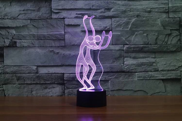 Акриловый 3D ночник для балета светодиодный светильник иллюзия USB RGB креативная