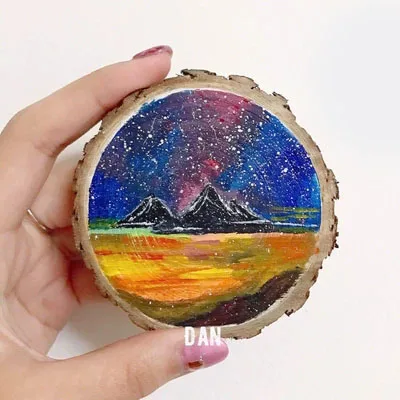 10 шт./компл. деревянные пластинки Diy ремесло украшения диски Ремесла день