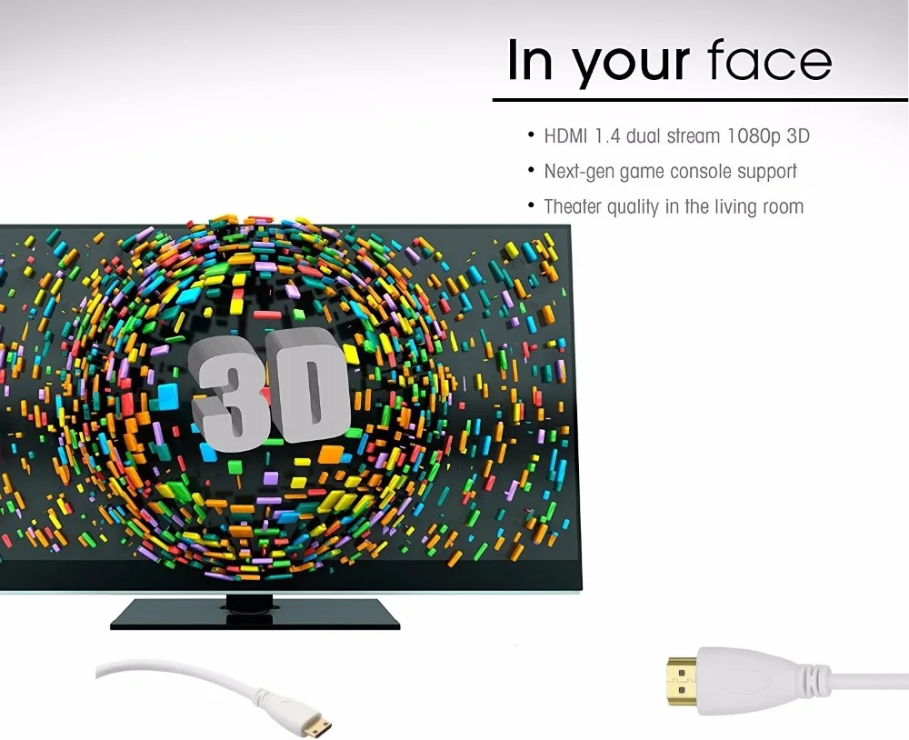 Кабель Mini HDMI позолоченный 1080P 1 м 5 2 3 |