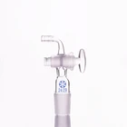 Изогнутый всасывающий разъем, стеклянный клапан 2429, соединение со стандартным заземляющим горлышком из стекла, изогнутый разъем с поршнем