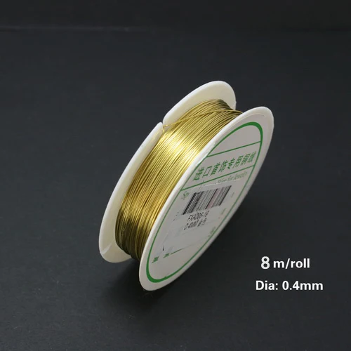 0.4mm Gold Новинка; Лидер продаж 0,3/0,4/0,5/0,6/0,8 мм Медный провод золото/серебро на браслет самодельный из бисера серьги ювелирных изделий Модные Бисер провод веревки - Цвет: 0.4mm Gold