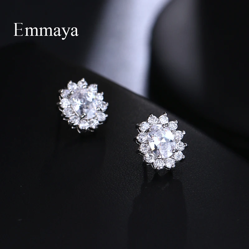 Женские серьги-гвоздики EMMAYA с кристаллами и фианитами класса ААА роскошные