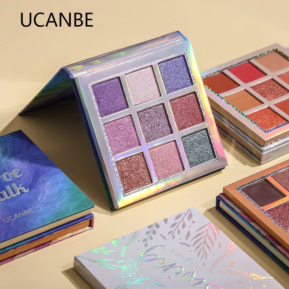 UCANBE 9 Shimmer Matte duoхромированный драгоценный камень палитра теней для век сливочный пигментированный цвет Payoff тени для век Гладкий макияж блестящие глаза
