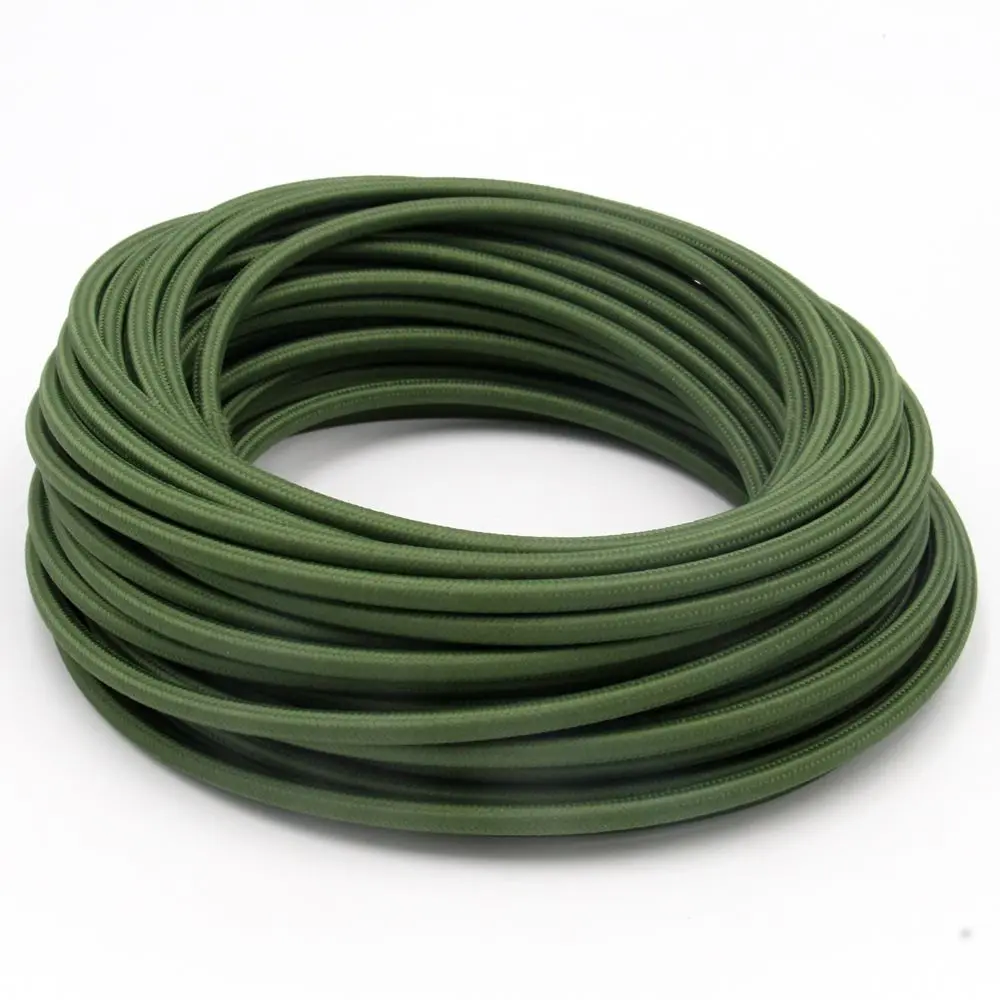 10 Olive green 3 м 5 м 10 м 3 ядра 0,75 мм2 тканевый кабель с Текстильной Оплеткой тканый тканевый покрытый гибкий шнур питания винтажный Электрический провод - Цвет: 10 Olive green