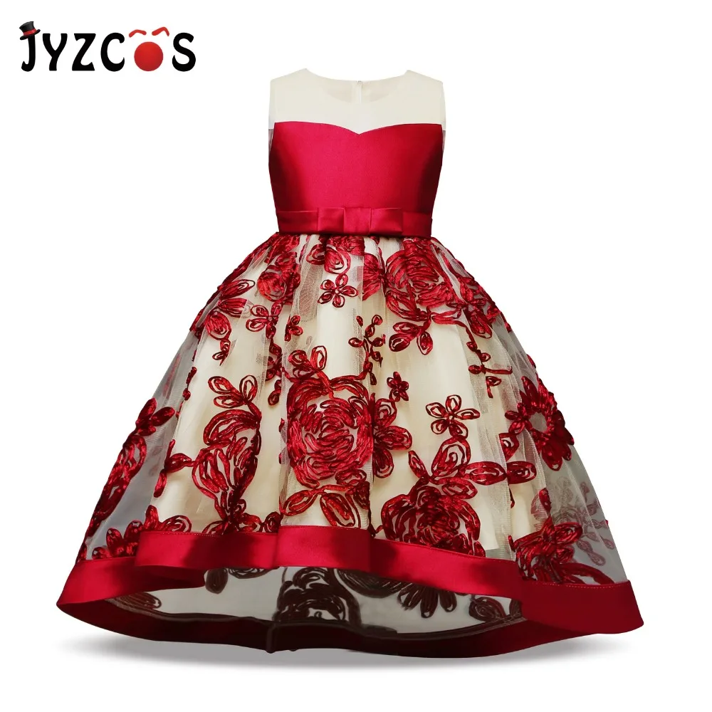 JYZCOS/платье принцессы для маленьких девочек на свадьбу детское праздничное