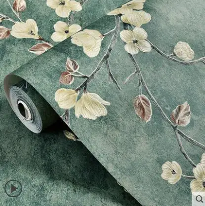 Винтажные американские обои для загородного сада 3D тисненые теплые спальни