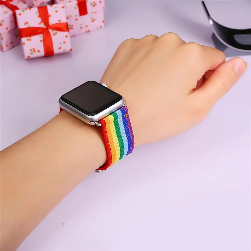 Чехол для Apple iWatch 40 44 ремешок 42 38 мм серия 4 3 2 1 нейлоновый часы Мужские Женские