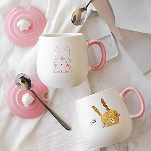 UPSTYLE забавная Кофе кружка милый кролик Банни животных стакан путешествия Кубка