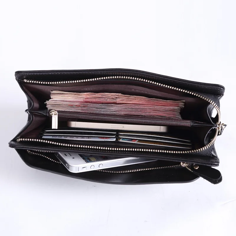 Новинка 2016 винтажная деловая ручная сумка мужские клатчи длинный бумажник из