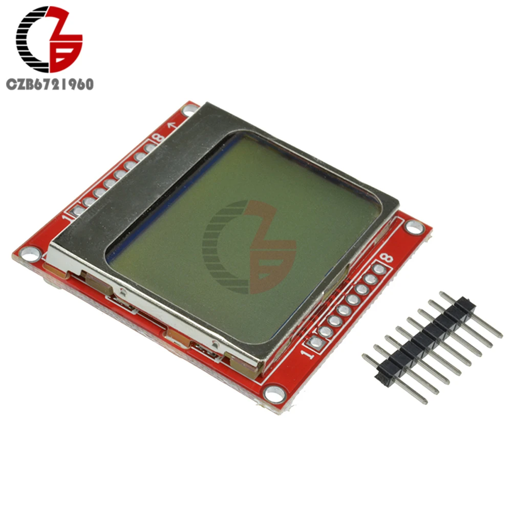 84x48 ЖК-дисплей белого и синего цвета с подсветкой модуль адаптера PCB для Arduino Nokia 5110