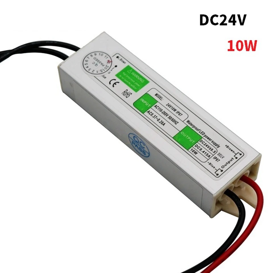 AC110V 220 V постоянного тока до DC24V IP67 Водонепроницаемый Светодиодный драйвер