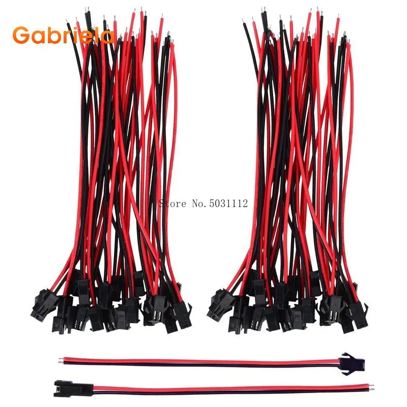 20 пар 22 AWG JST SM 2 контактный разъем папа и адаптер с 150 мм Электрический кабель