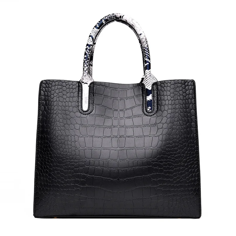 Женские кожаные сумки под змеиную кожу Набор сумок для женщин