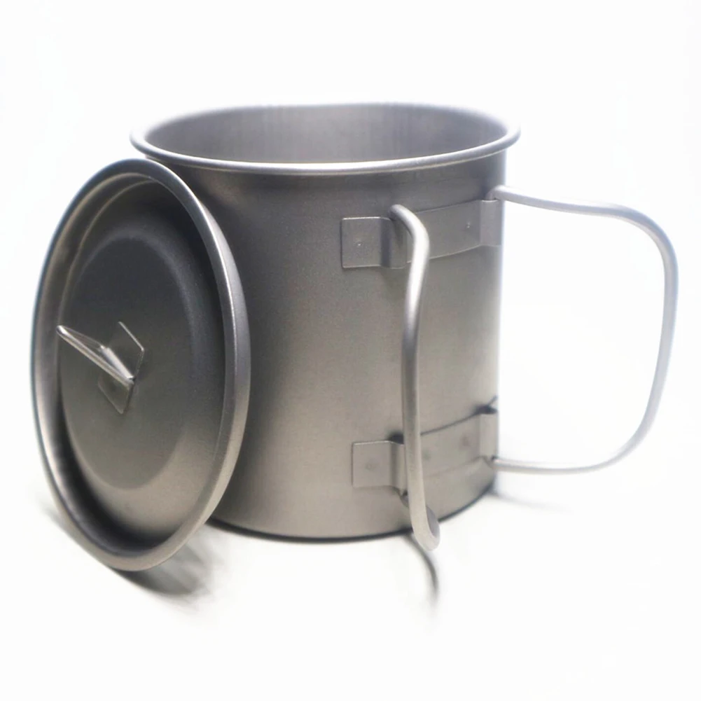 Путешествия чайник фляга Кемпинг из твёрдого титана прочный 400 мл открытый