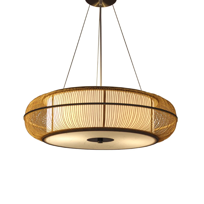 Новый китайский Zen люстра светильники японский бамбук чайная комната Hanglamp