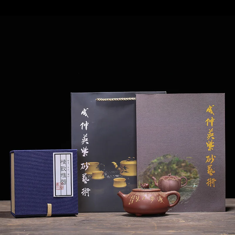 Кастрюля из фиолетового песка Yixing руда кастрюля ручной работы камня для прогулок