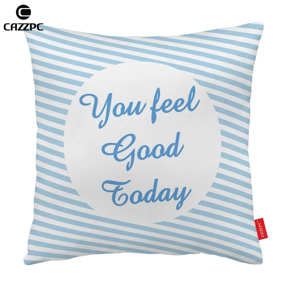 Gray Orange Pink Blue Stripe Quote Word Print Decorative Pillowcase Cushion Covers Sofa Chair Home Decor | Дом и сад