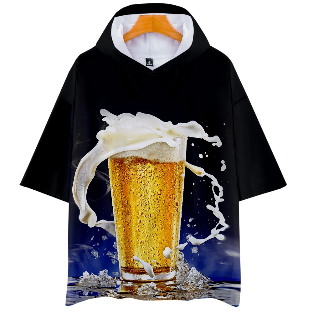 Ar Beer 3D Hoodies New Short sleeve Fashion Summer T-shirt Cool and breathable Sleeve T-Shirt Kpop Casual for women | Женская одежда