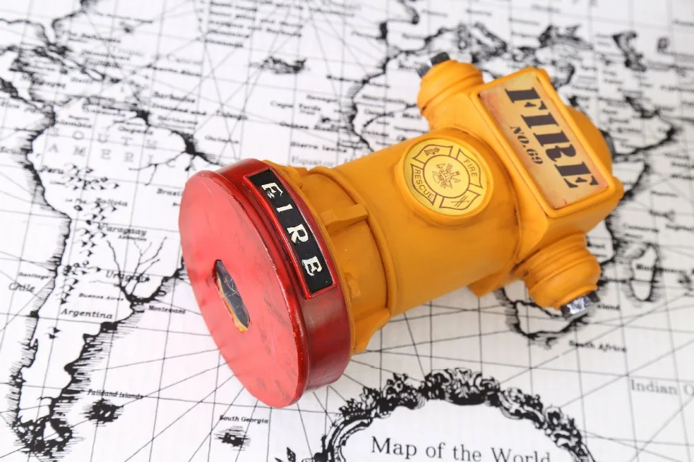 Vintage Style Resin Coin Saver Fire Hydrant Shape Money Box Household Piggy Bank Home Decor Student gift | Дом и сад