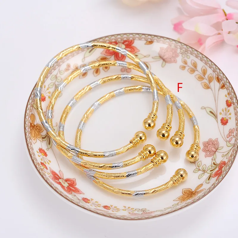 4 шт. Новый Золотой и Серебряный Браслет-манжета для женщин женские браслеты