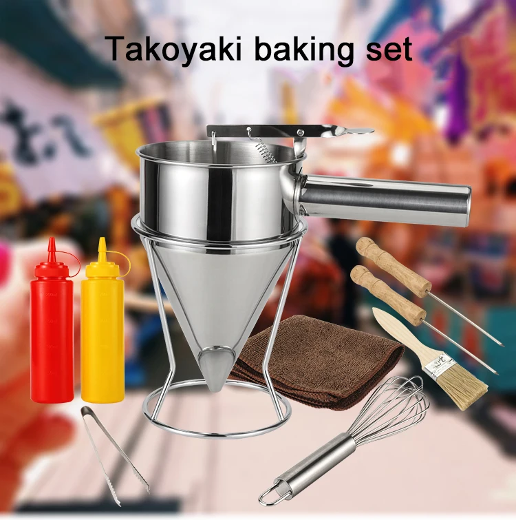 DMWD такояки иглы соус бутылка дозатор из нержавеющей стали Осьминог шарики наполнитель руководство тесто Сепаратор Яйца блендер набор для выпечки