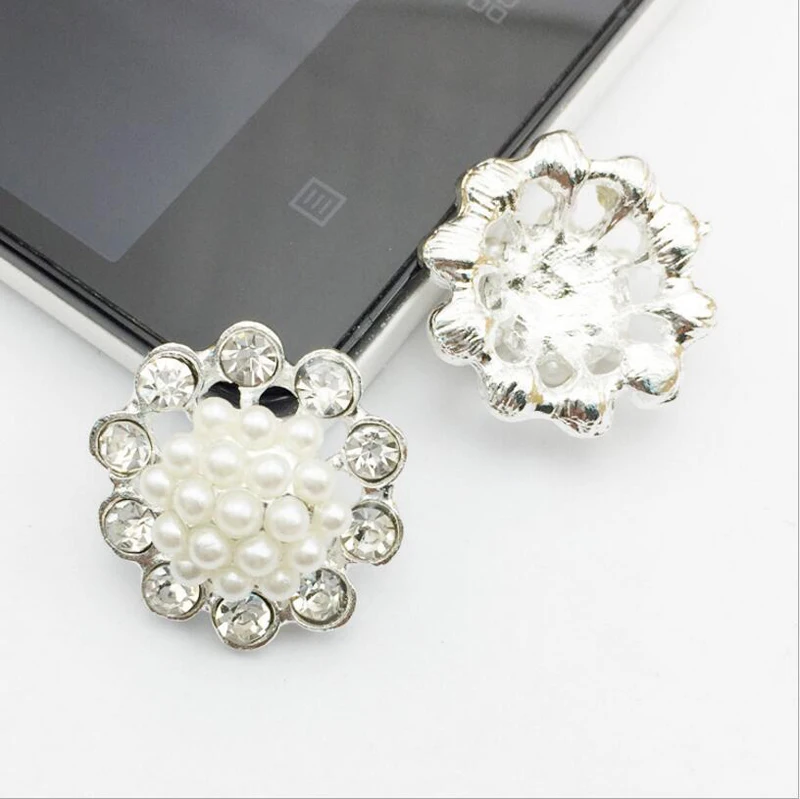 50 шт. стразы пуговицы с жемчужными стразами пряжка кристаллами свадебная шпилька