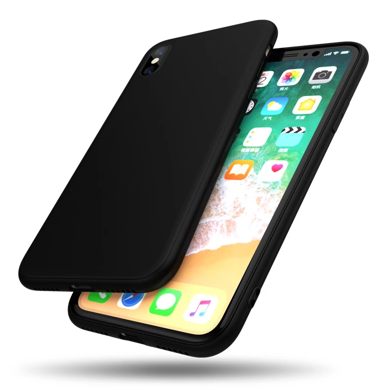 Матовый черный чехол Apsudev из ТПУ для iphone X XR XS Max 7 8 6 6s Plus plus тонкие ультратонкие