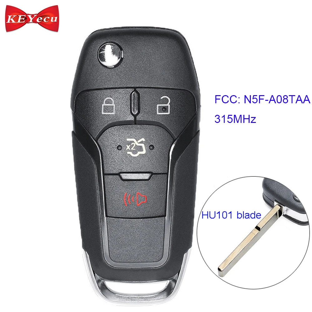 KEYECU для Ford Fusion 2013 2014 2015 2016 Замена дистанционное управление ключи Fob 315 мГц N5F