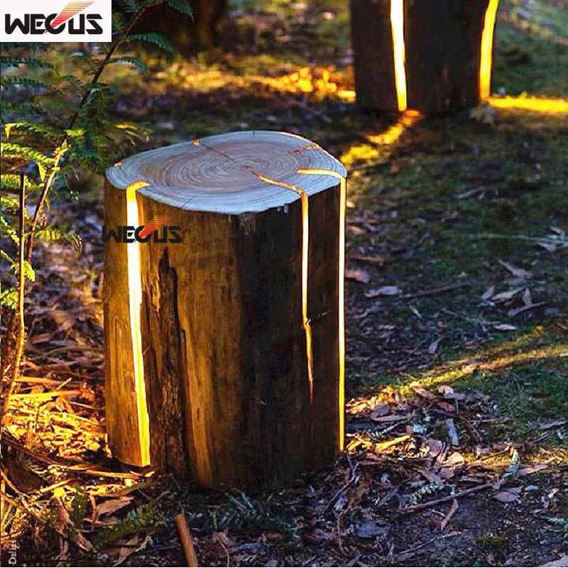 Наружная светящаяся лампа для дерева пень декоративная моделирующая лужайки