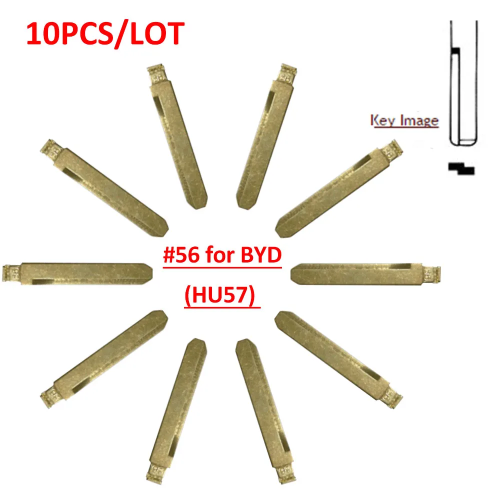 

Бесплатная доставка (10 шт./лот) металлическая заготовка, необработанный откидной ключ KD с дистанционным управлением, тип лезвия #56 для BYD