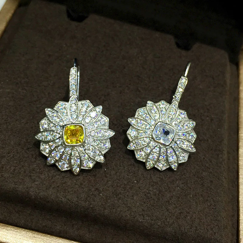 Женские серьги подвески из серебра 925 пробы с гравировкой звезд LD314|earrings for|drop