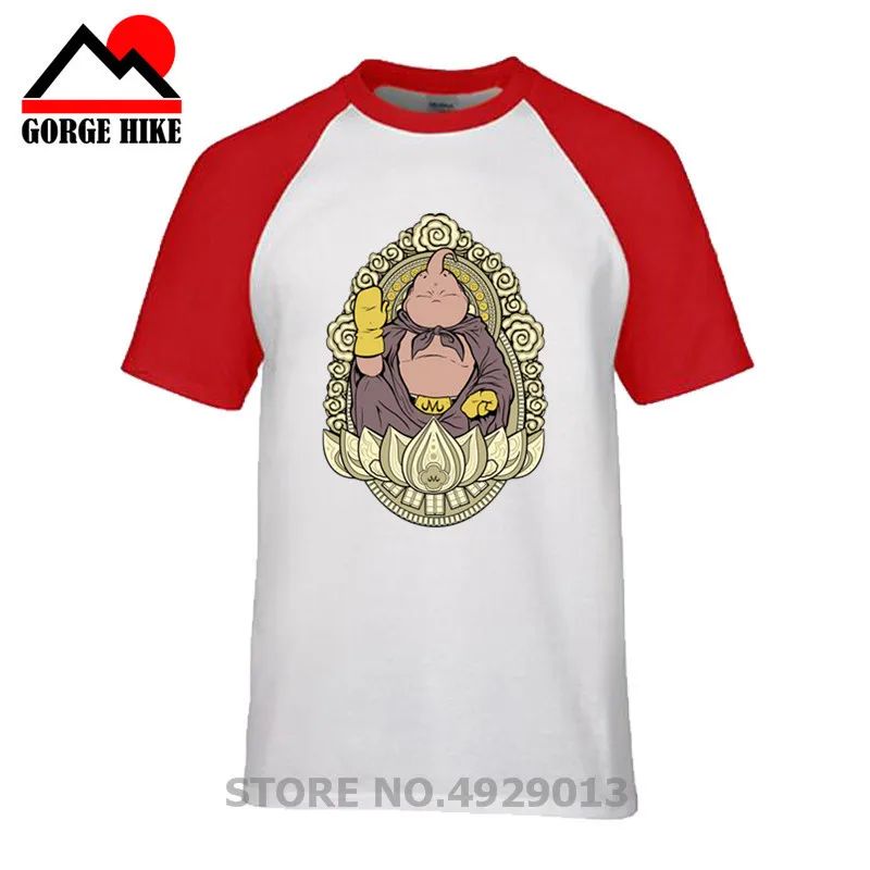Хлопковая футболка Dragon Ball Z Buddist Majin Buu Son с Гоку Vegeta Cell коротким рукавом и круглым