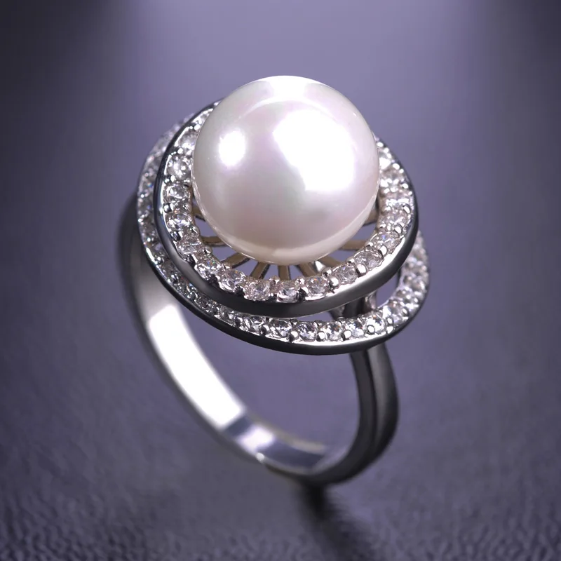 Blucome Имитация Цветка Перлы Ювелирные Наборы Серьги-Гвоздики и Кольцо Для Женщин