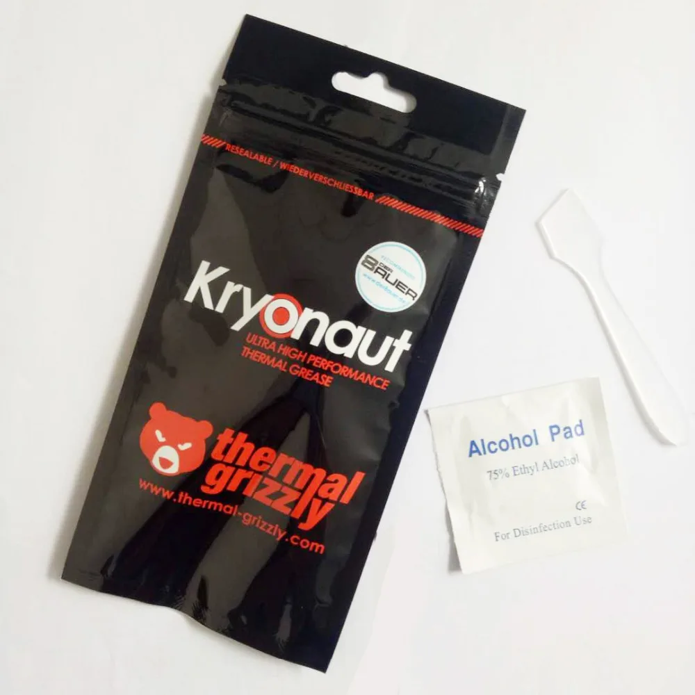 Тепловая смазка Grizzly 12,5 W/m. k Kryonaut для cpu gpu водяная охлаждающая штукатурка для радиатора кулер kryonaut 1g