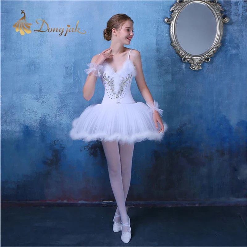 Новая танцевальная одежда для взрослых, танцевальная балетная юбка, одежда, боди, юбка, белая юбка-пачка, костюм маленького лебедя, танцевал... от AliExpress RU&CIS NEW