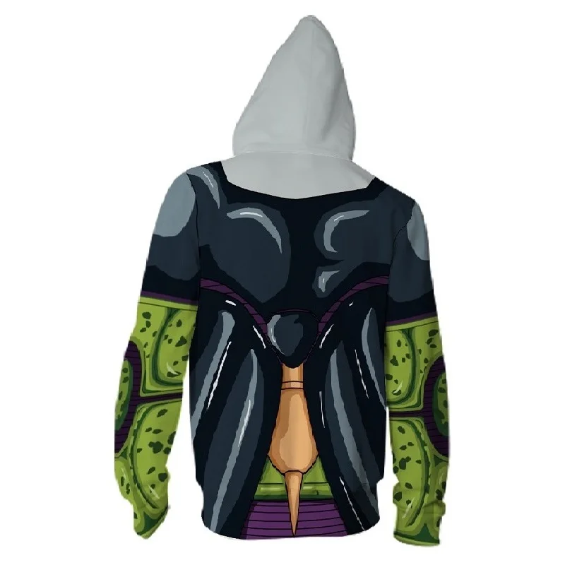 BIANYILONG Новинка осени-зимы 2019 толстовки с 3D принтом Dragon Ball Z Cell косплей на молнии