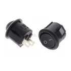 16mm Diameter Small Round Rocker Switches Black Mini Round Black 2 Pin ON-OFF Rocker Switch