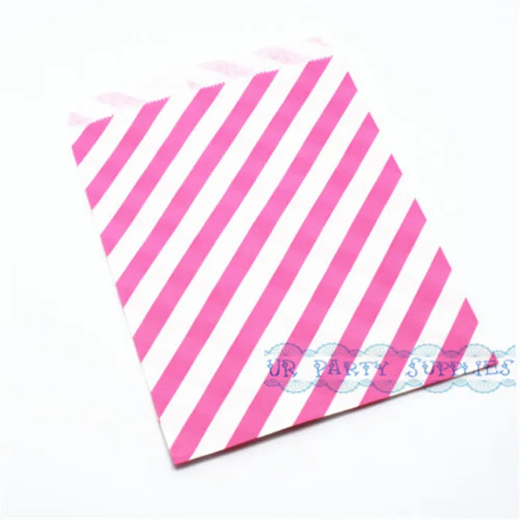 Бесплатная доставка 200 шт ВЕСЕЛЫЕ ярко розовые и белые бумажные мешки